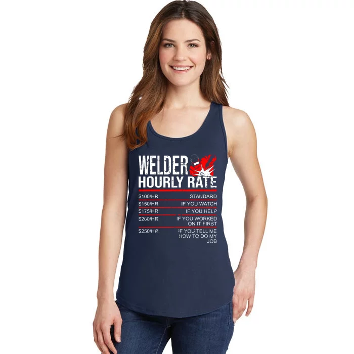 Welder Hourly Rate Funny Welding Gift For Metal Worker Ladies Essential Tank