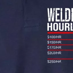 Welder Hourly Rate Funny Welding Gift For Metal Worker Softstyle Adult Sport Polo