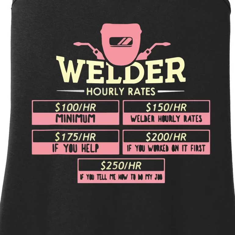 Welder Hourly Rate Funny Welding Welder Ladies Essential Tank