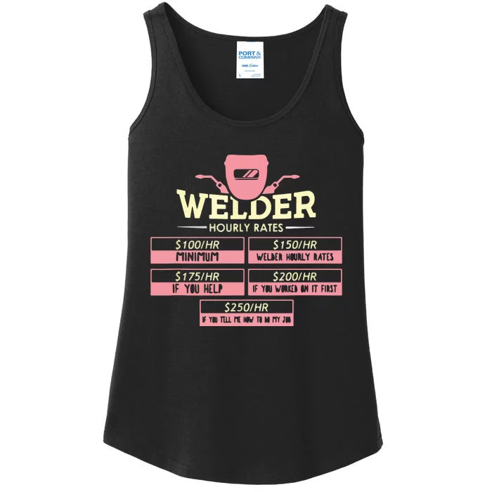 Welder Hourly Rate Funny Welding Welder Ladies Essential Tank