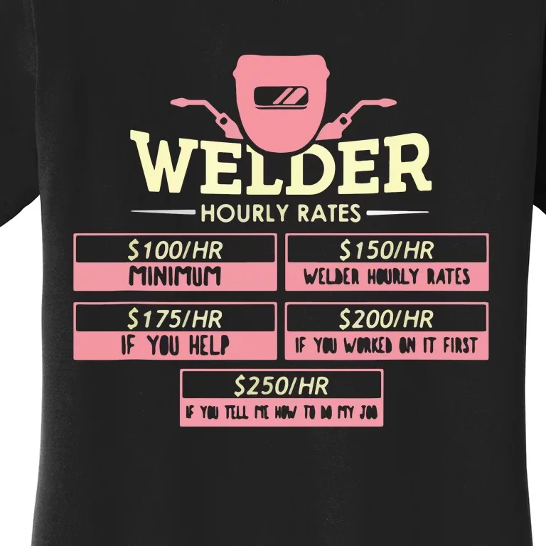 Welder Hourly Rate Funny Welding Welder Women's T-Shirt