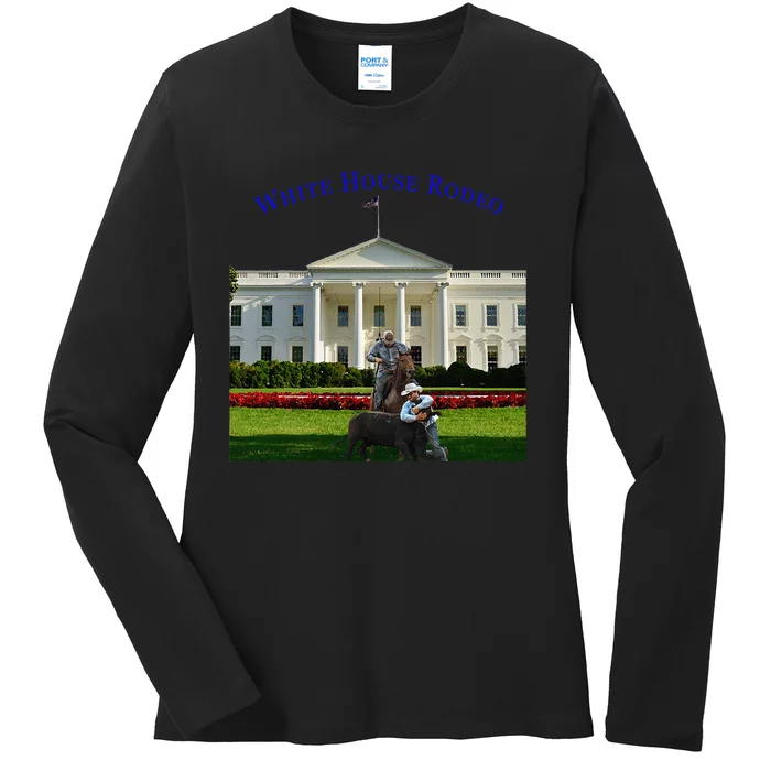 White House Rodeo Ladies Long Sleeve Shirt