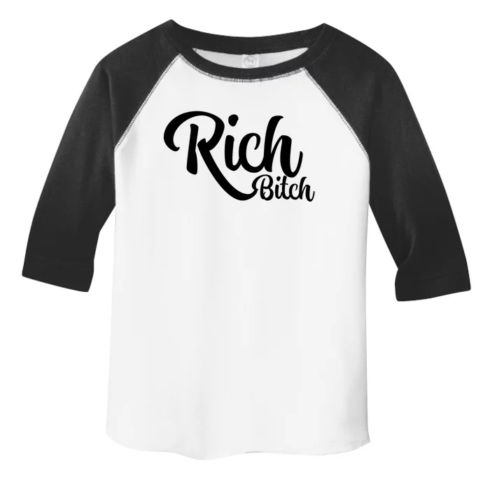 Wo Hot Rich Bitch Fashion Tops Great Gift Toddler Fine Jersey T-Shirt