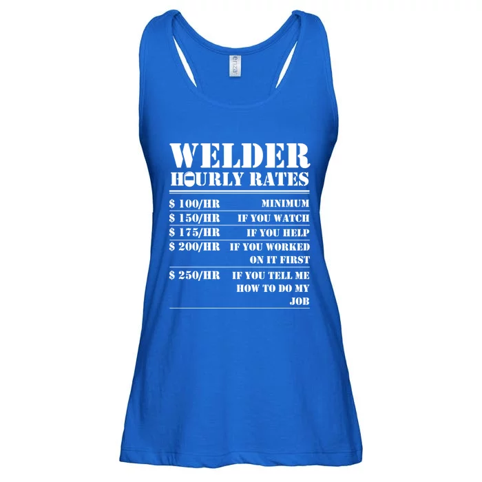 Welder Hourly Rate Funny Welding Worker Gift Ladies Essential Flowy Tank