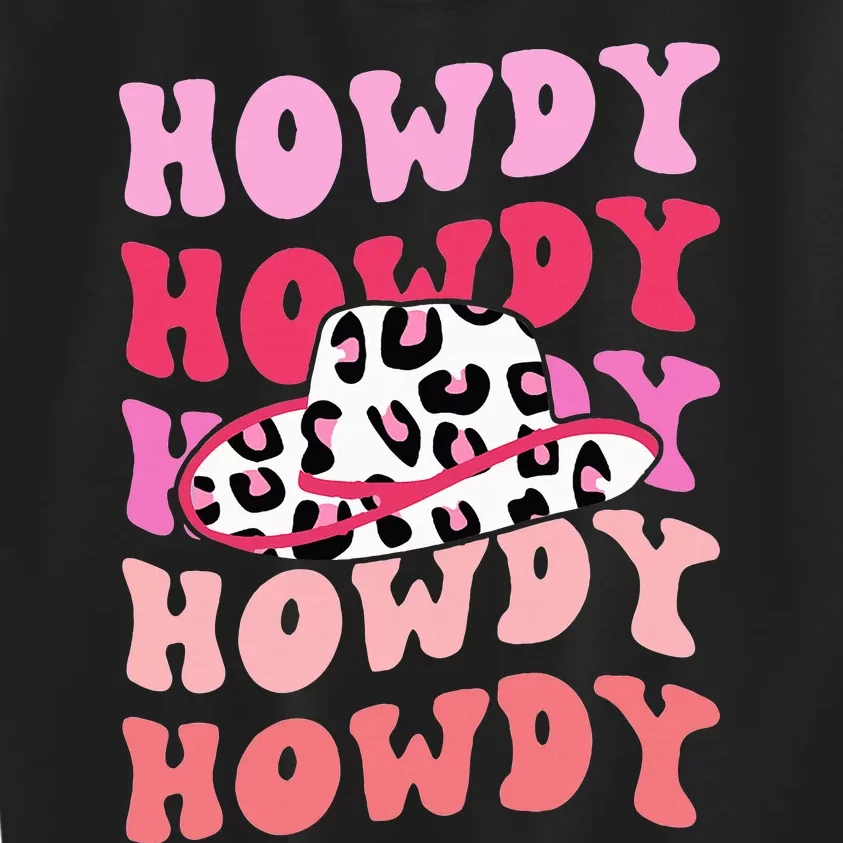 white howdy rodeo western hat sourn cowgirl Kids Sweatshirt