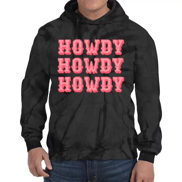 White Howdy Rodeo Western Country Southern Cowgirl Tie Dye Hoodie