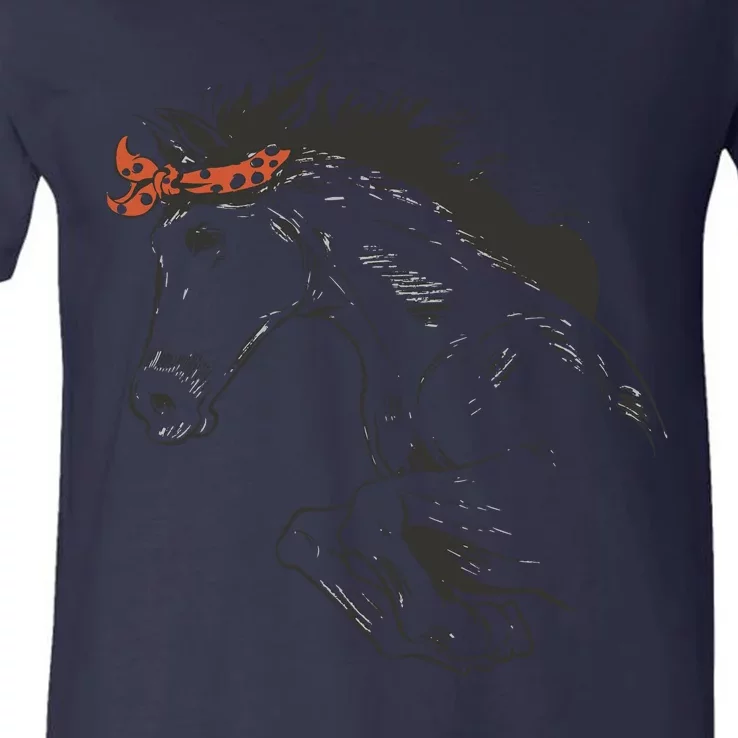 Wild Horse Running V-Neck T-Shirt