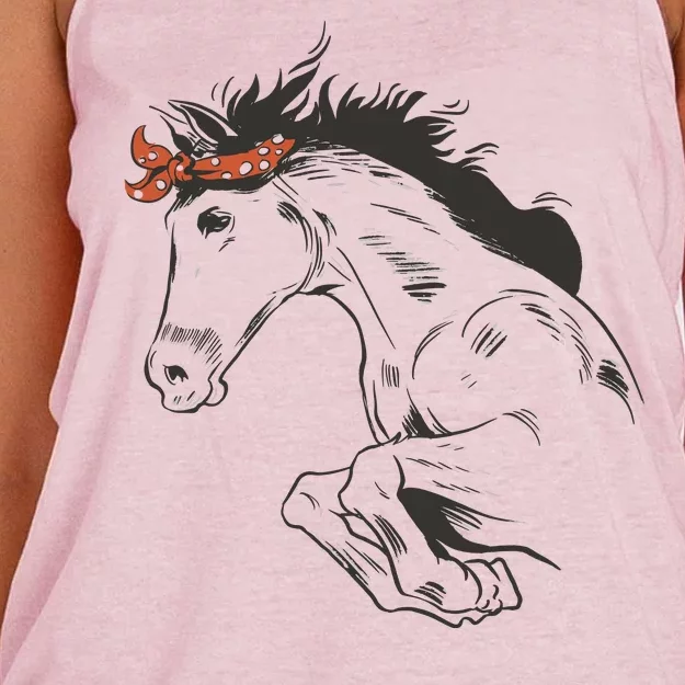 Wild Horse Running Women's Knotted Racerback Tank