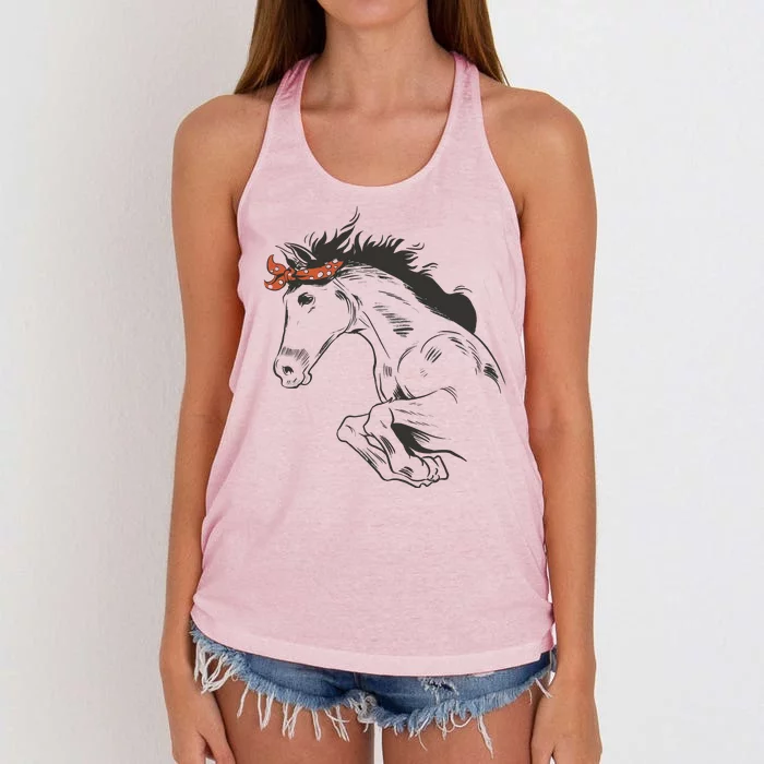 Wild Horse Running Women's Knotted Racerback Tank