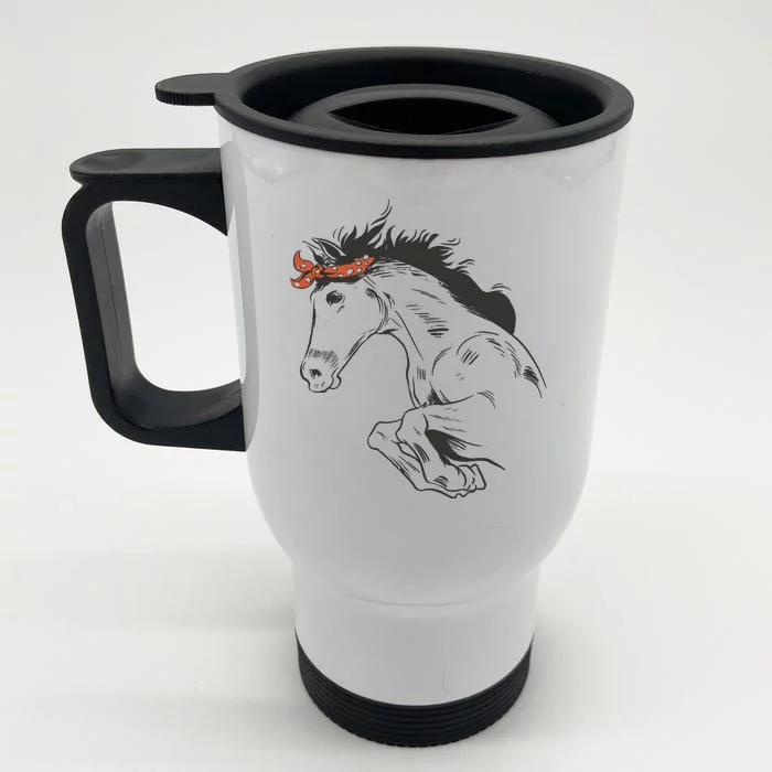 Wild Horse Running Front & Back Stainless Steel Travel Mug