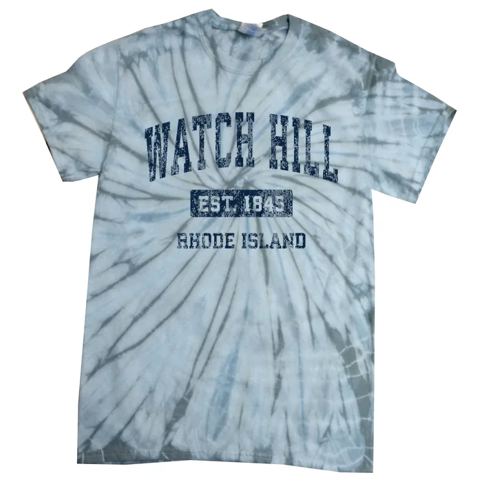 Watch Hill Rhode Island RI Vintage Athletic Sports Design Tie-Dye T-Shirt