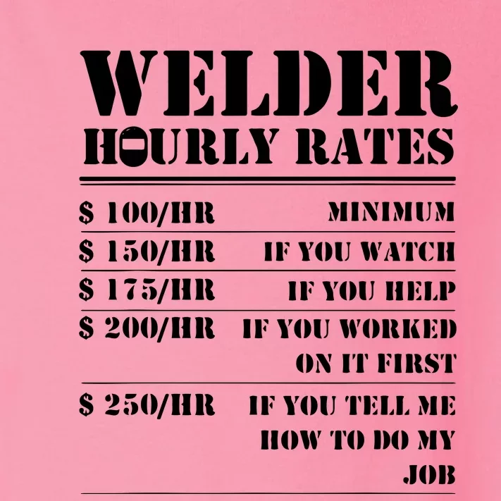 Welder Hourly Rate Funny Welding Toddler Long Sleeve Shirt