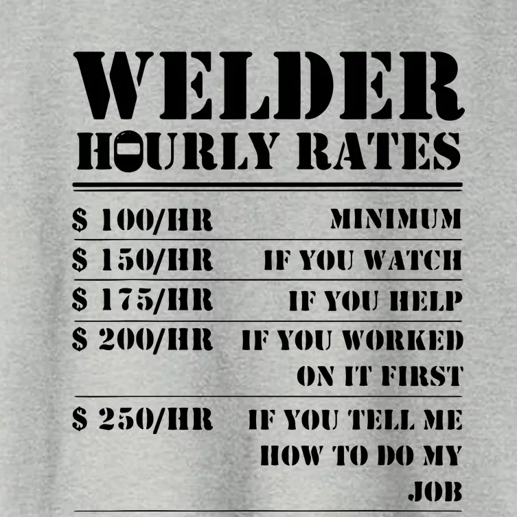 Welder Hourly Rate Funny Welding Women's Crop Top Tee