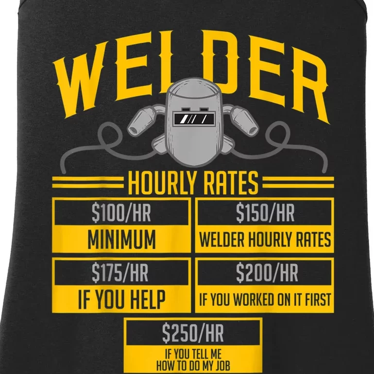 Welder Hourly Rate Funny Welding Gift For Hard Worker Welder Ladies Essential Tank