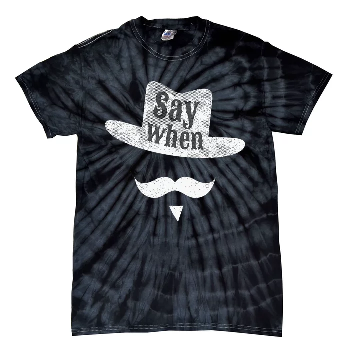 Western Huckleberry Saywhen Cowboy Moustache Holiday Tie-Dye T-Shirt