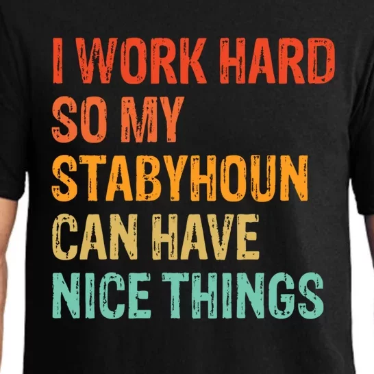 Work Hard So My Stabyhoun Can Have Nice Things Gift Pajama Set