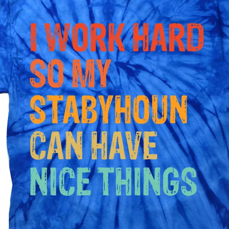 Work Hard So My Stabyhoun Can Have Nice Things Gift Tie-Dye T-Shirt