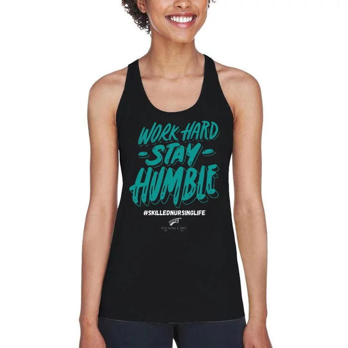 Work Hard Stay Humble Folsom Care Center Women's Racerback Tank