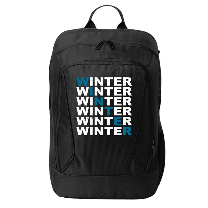 Winter Holiday Season Retro City Backpack