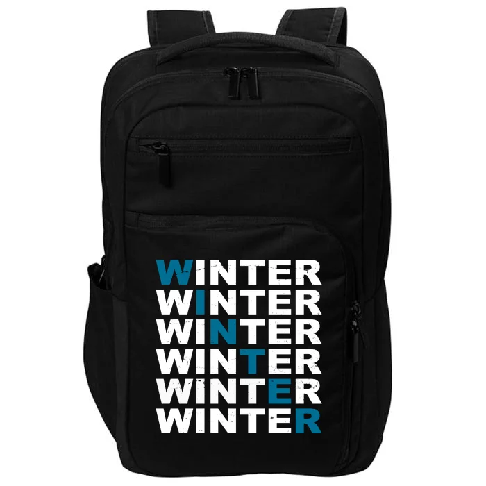 Winter Holiday Season Retro Impact Tech Backpack