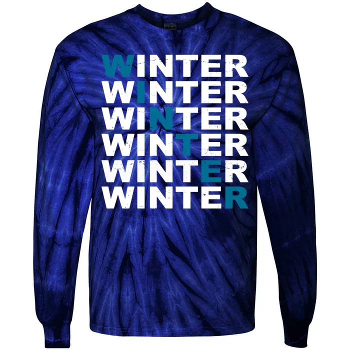 Winter Holiday Season Retro Tie-Dye Long Sleeve Shirt