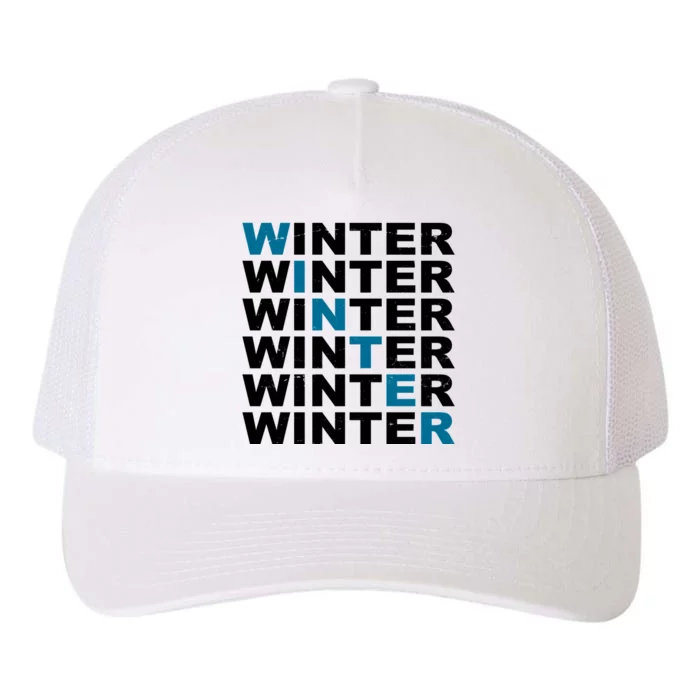 Winter Holiday Season Retro Yupoong Adult 5-Panel Trucker Hat