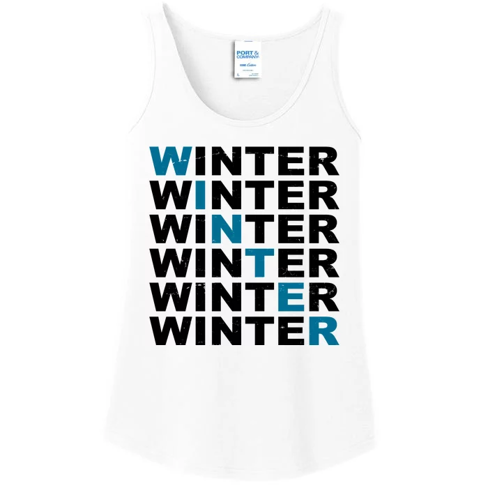 Winter Holiday Season Retro Ladies Essential Tank