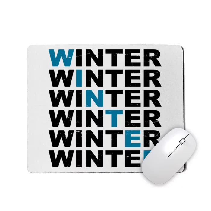 Winter Holiday Season Retro Mousepad