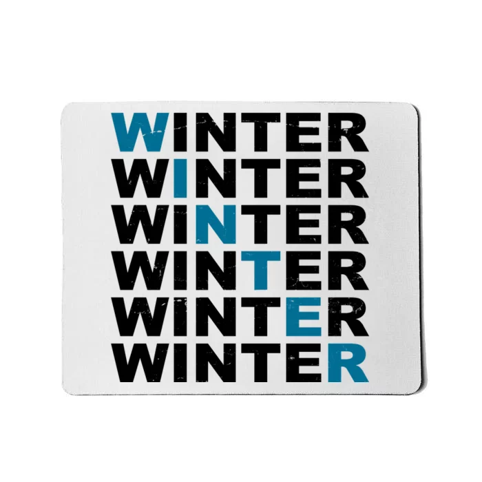 Winter Holiday Season Retro Mousepad