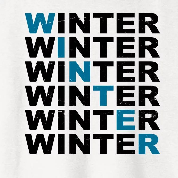 Winter Holiday Season Retro Women's Crop Top Tee