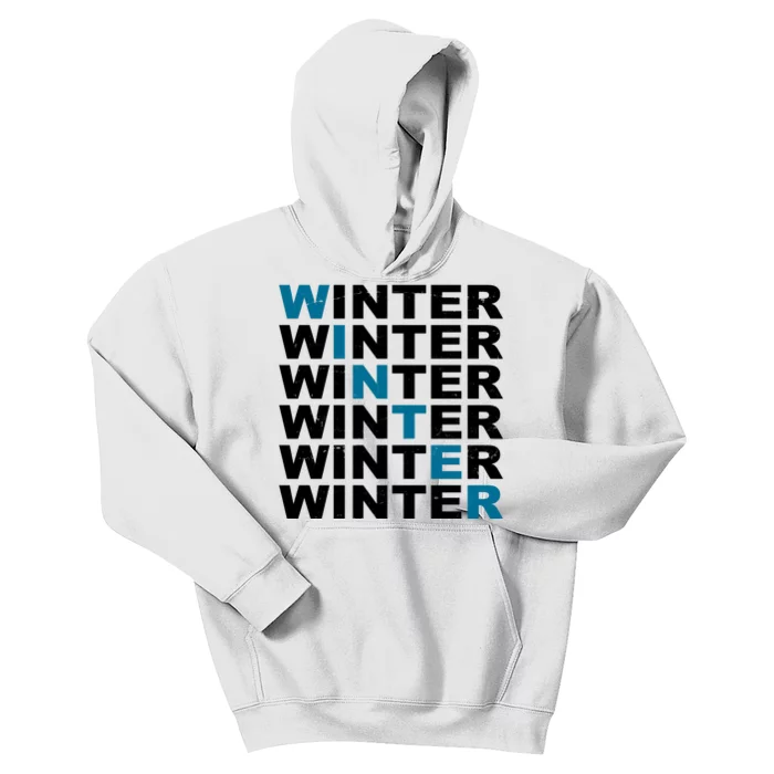 Winter Holiday Season Retro Kids Hoodie