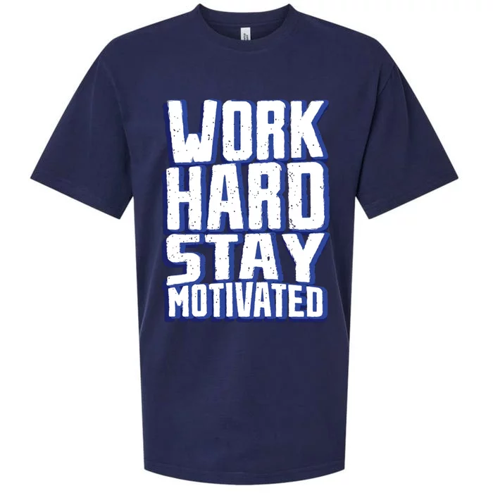 Work Hard Stay Motivated Sueded Cloud Jersey T-Shirt