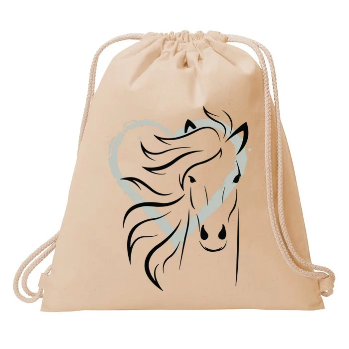 Womens Horse Shirts For Riders And Horse Lovers Drawstring Bag