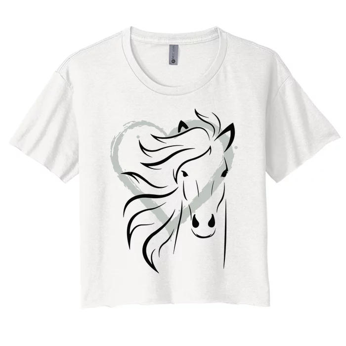 Womens Horse Shirts For Riders And Horse Lovers Women's Crop Top Tee