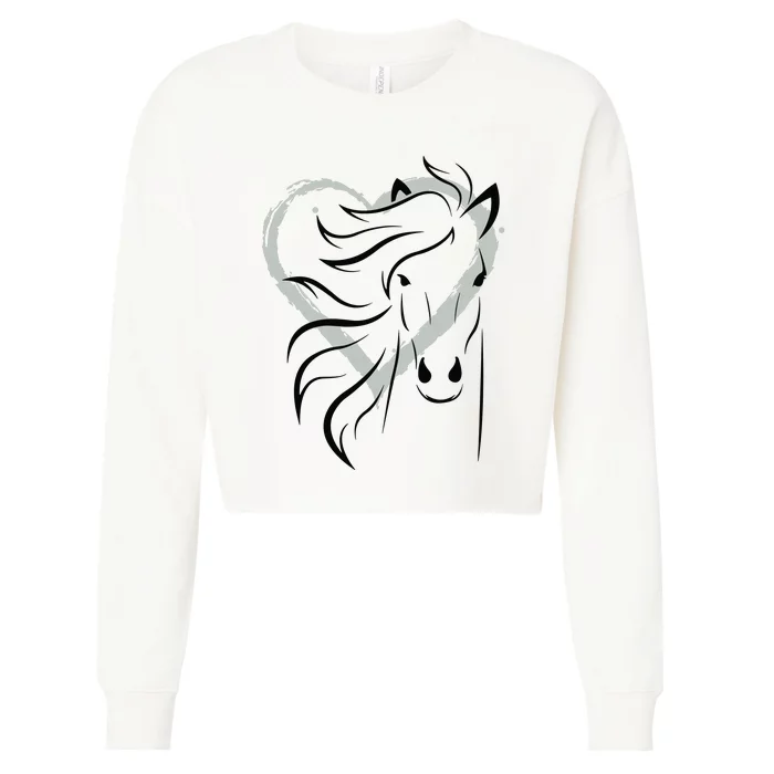 Womens Horse Shirts For Riders And Horse Lovers Cropped Pullover Crew