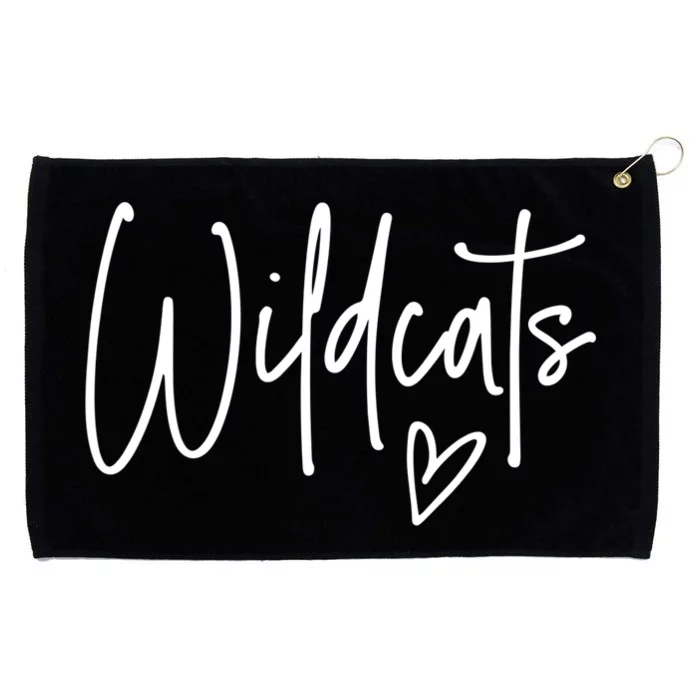 Wildcats Heart School Sports Fan Team Spirit Grommeted Golf Towel