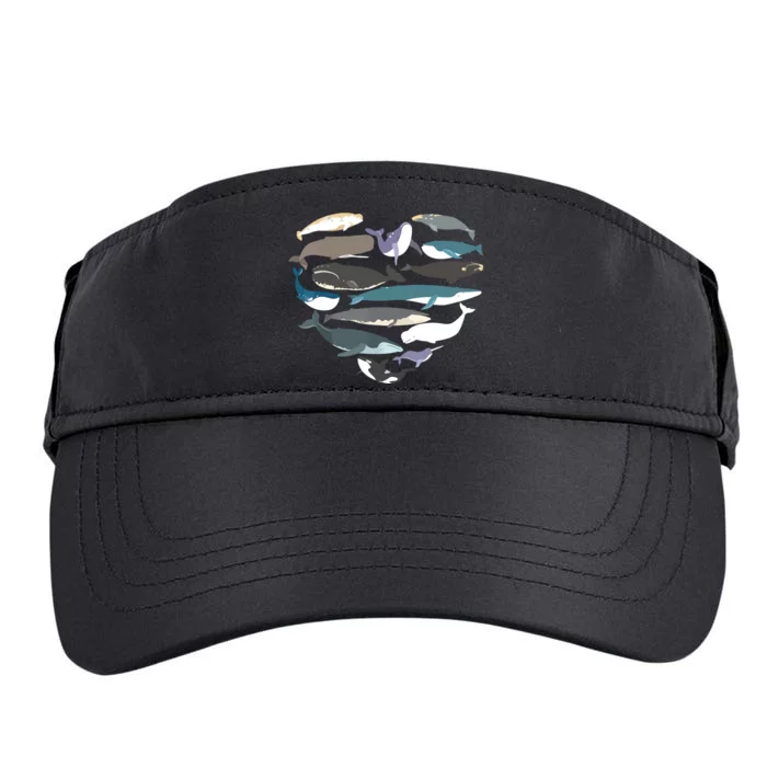 Whales Heart Shape Cute Ocean Mammals Whale Breeds Species Adult Drive Performance Visor