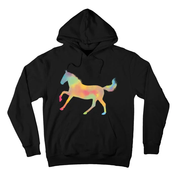 Watercolor Horse Silhouette Tall Hoodie