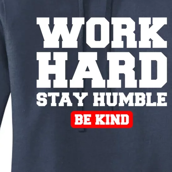 Work Hard Stay Humble Fitness Gym Workout Weightlifting Gift Women's Pullover Hoodie