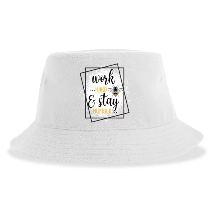 Work Hard Stay Humble Honey Bee Birthday Christmas Gift Sustainable Bucket Hat