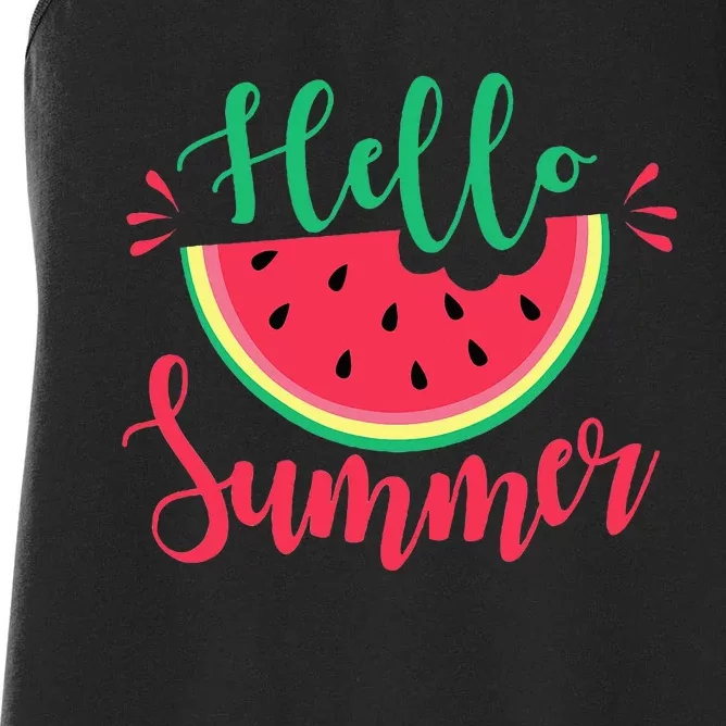 Watermelon Hello Summer Women's Racerback Tank