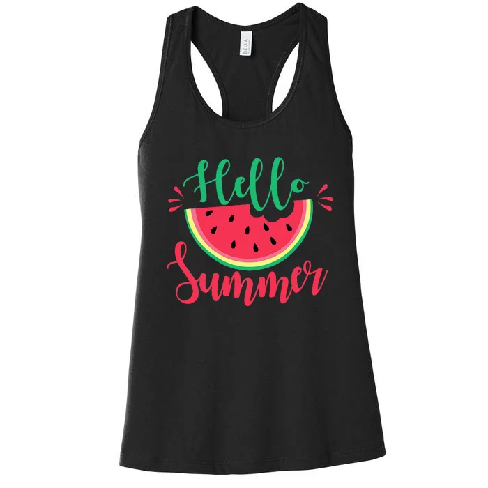 Watermelon Hello Summer Women's Racerback Tank