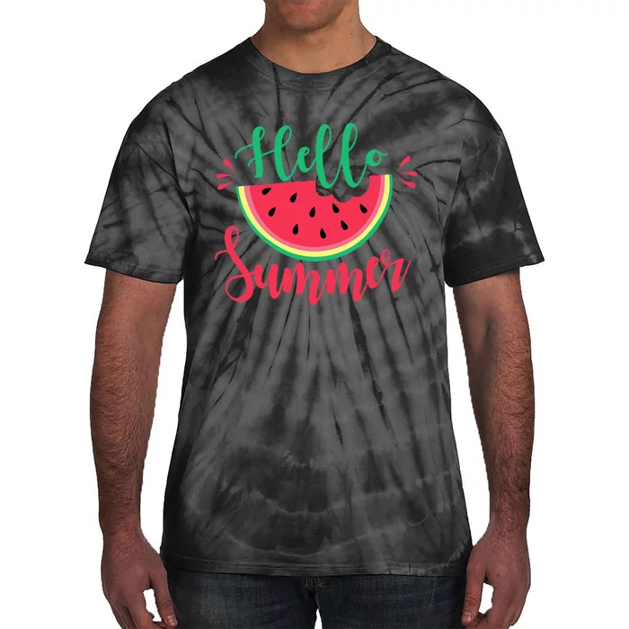 Watermelon Hello Summer Tie-Dye T-Shirt