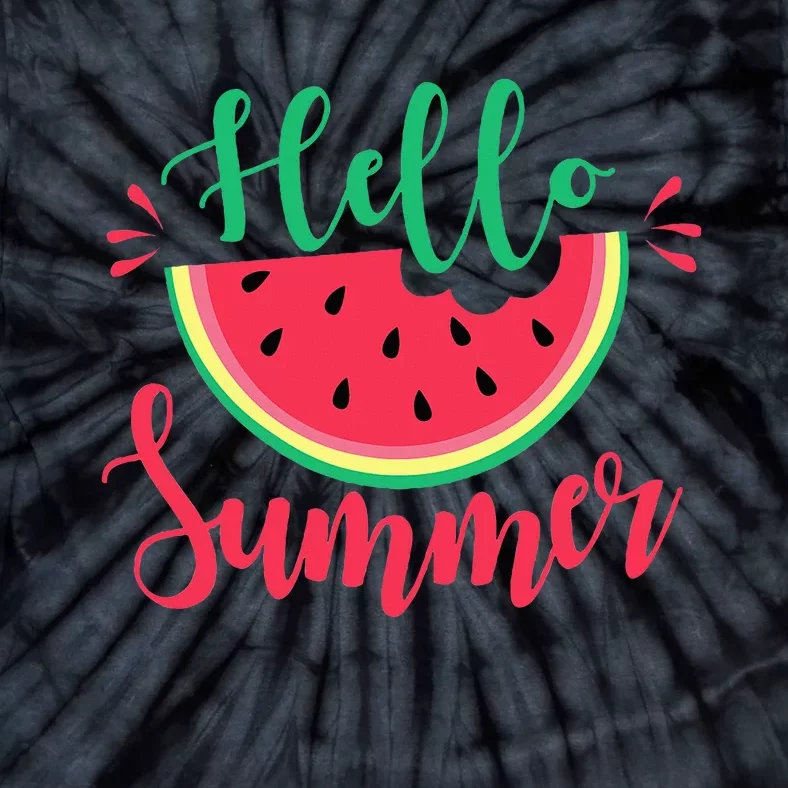 Watermelon Hello Summer Tie-Dye T-Shirt