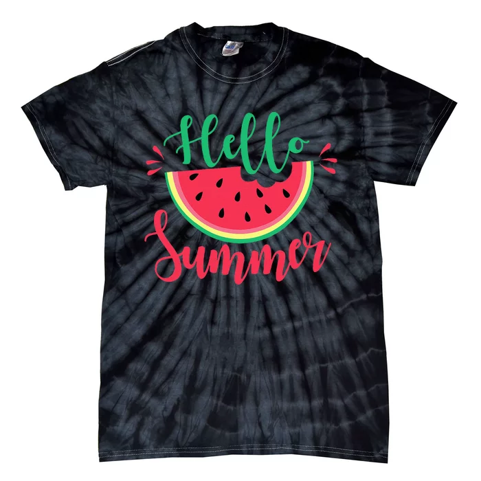 Watermelon Hello Summer Tie-Dye T-Shirt