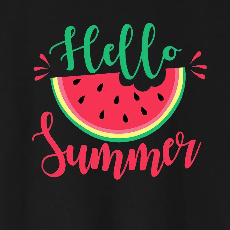 Watermelon Hello Summer Women's Crop Top Tee