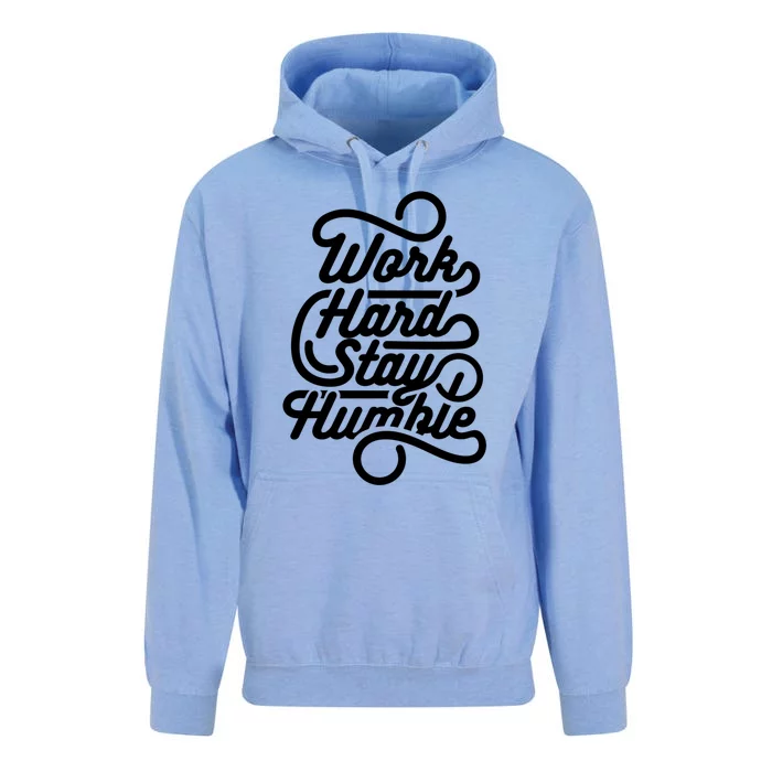 Work Hard Stay Humble Motivational Quotes A Funny Motivation Gift Unisex Surf Hoodie