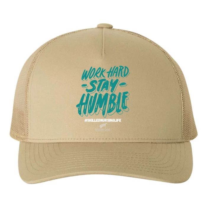 Work Hard Stay Humble Folsom Care Center Yupoong Adult 5-Panel Trucker Hat