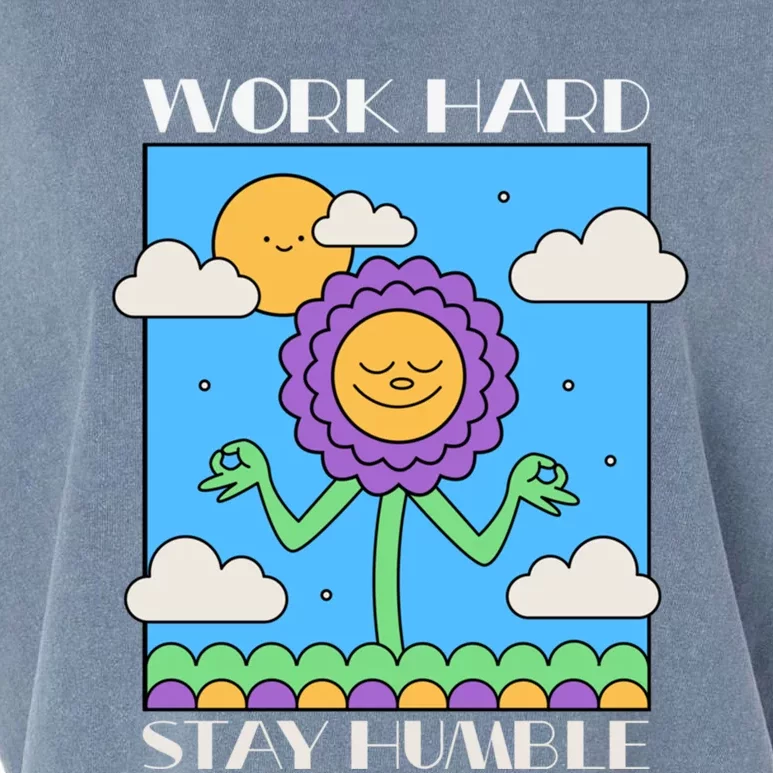 Work Hard Stay Humble Positive Mindset Mediation Cute Gift Garment-Dyed Women's Muscle Tee