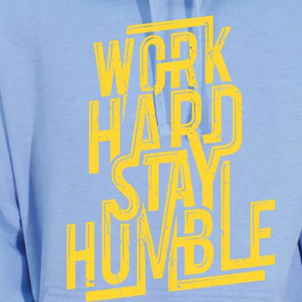 Work Hard Stay Humble Gift Positive Quote Saying Unisex Surf Hoodie